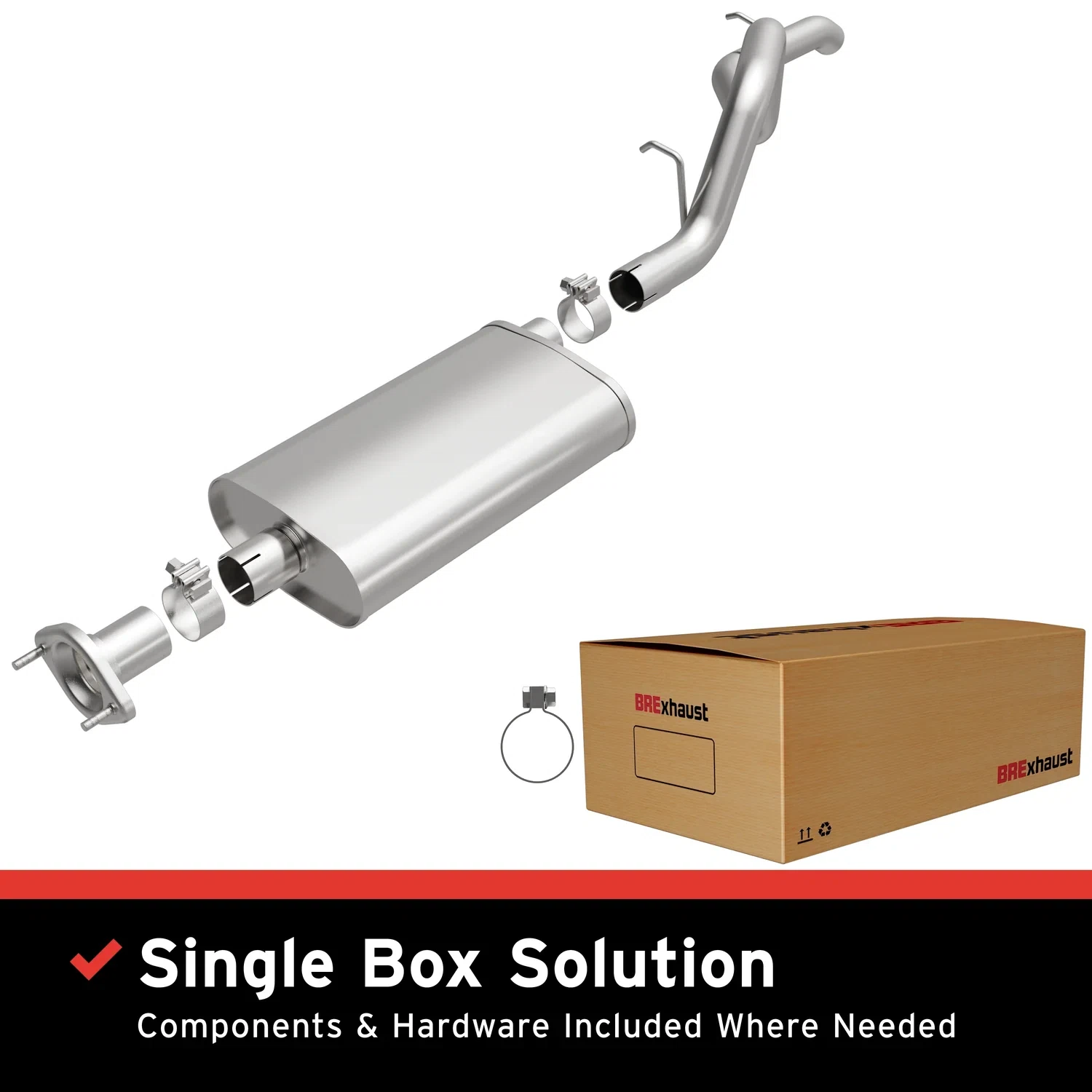 Fits 1997-2006 Jeep Wrangler Stainless Direct-Fit Replacement Exhaust 116-0002